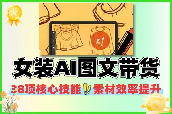 女装AI图文带货38项核心技能素材效率提升80%