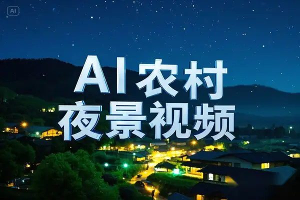 AI工具制作农村夜景视频：10分钟搞定，零成本变现！【专属】
