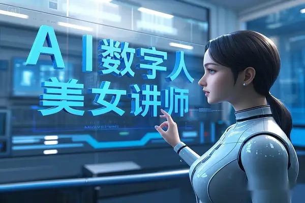 AI数字人美女讲师：0成本克隆虚拟女神，24小时印钞机，暴力变现过W+！