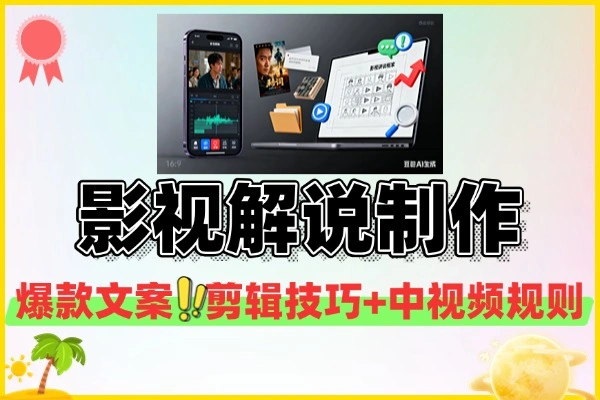 影视解说爆款思维剪辑制作含手机电脑操作