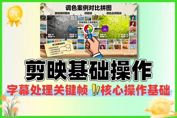 剪映电脑版基础操作调色技巧案例实操